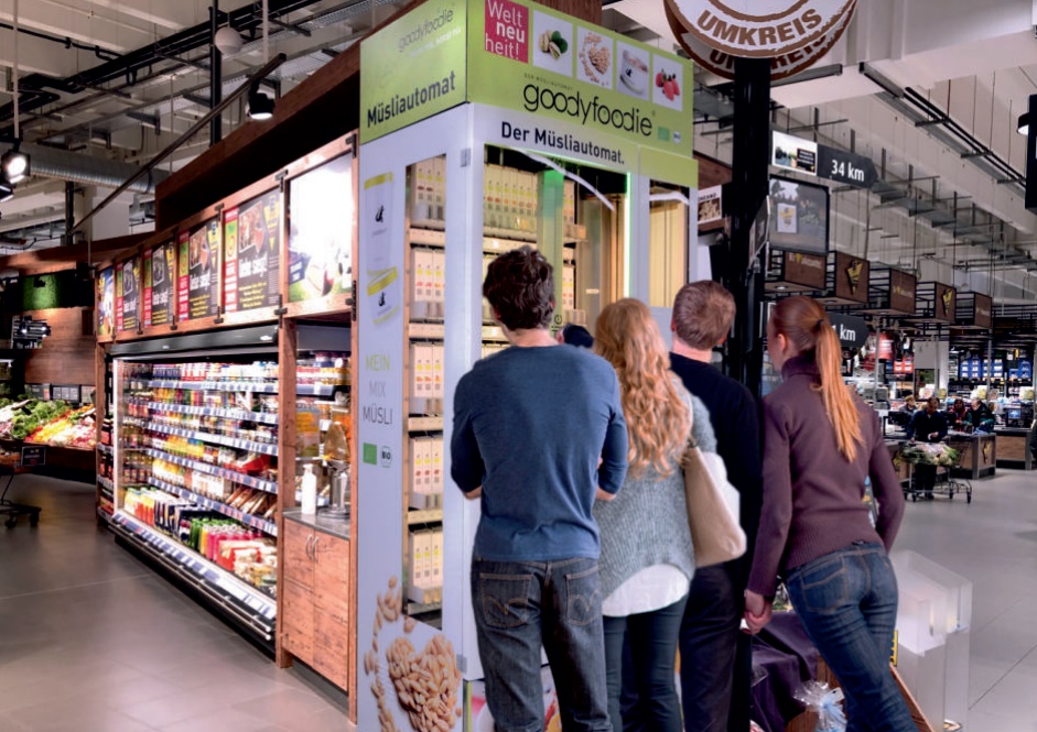 Müsliautomat in EDEKA Märkten - Hier kannst Du Dir Dein Müsli direkt vor Deinen Augen mischen lassen