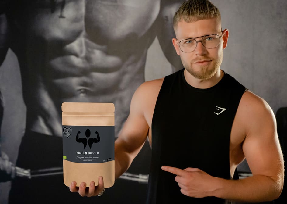 Protein Booster für Deine Muskeln - Muskelaufbau mit spezieller Müslirezeptur